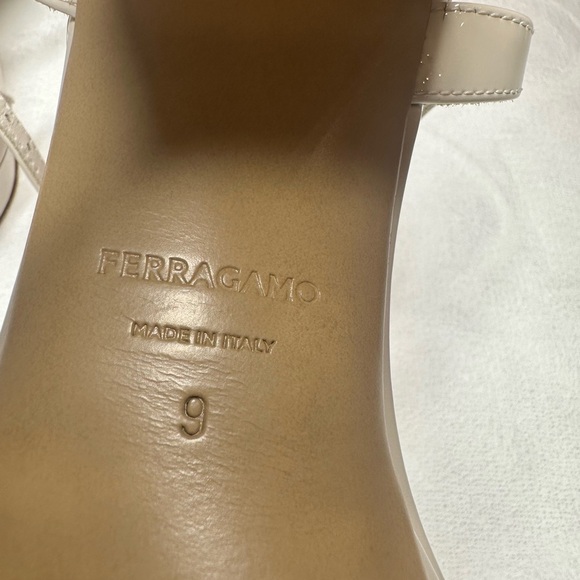 Ferragamo Marika Patent Leather  Women's Block Heel Platform Sandals - Picture 9 of 12